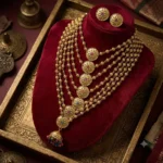 Antique Gold 5-Layer Panchlada Necklace & Earring Set