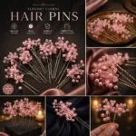 Elegant Floral Pearl Hair Pins 