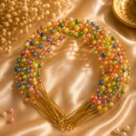 Multicolor Pearl Gold Halo Headband set of 12
