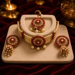 Antique Gold-Plated Kundan Choker Jewelry Set