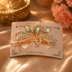 Elegant Rhinestone and; Crystal Floral Hair clip
