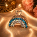 Sparkling Rainbow Ombré Rhinestone Claw Clutcher