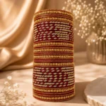 Royal Maroon and Gold Festive Bridal Bangle Set